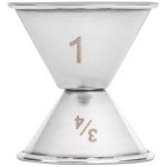 American Metalcraft J206 0.75 oz. & 1 oz. Stainless Steel Jigger