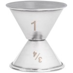 American Metalcraft J206 0.75 oz. & 1 oz. Stainless Steel Jigger