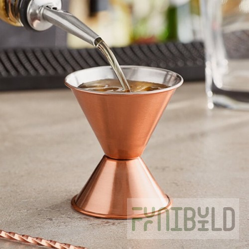 Acopa 1 oz. & 2 oz. Copper Classic Jigger