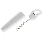 Franmara 3010-24 Traveler's White Customizable Plastic Corkscrew and Bottle Opener