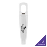 Franmara 3010-24 Traveler's White Customizable Plastic Corkscrew and Bottle Opener