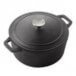 Lodge EC3CC33 3.6 Qt. Caribbean Blue Enameled Cast Iron Casserole Dish with Cover