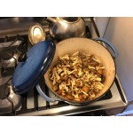 Lodge EC3CC33 3.6 Qt. Caribbean Blue Enameled Cast Iron Casserole Dish with Cover