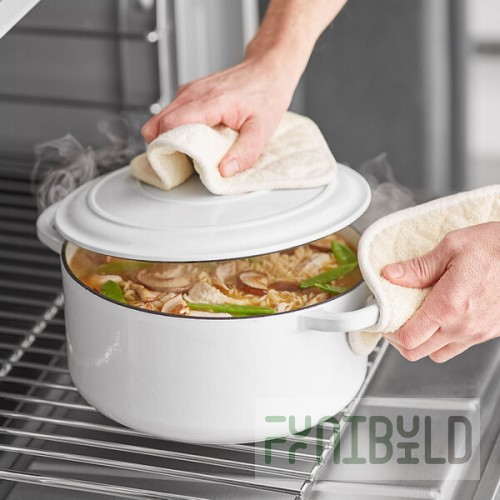 Valor 6 Qt. Arctic White Enameled Cast Iron Dutch Oven
