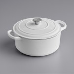 Valor 6 Qt. Arctic White Enameled Cast Iron Dutch Oven