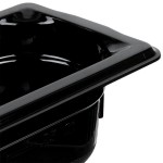 Vollrath 9092420 Super Pan® 1/9 Size Black High Heat Plastic Food Pan - 2 1/2 Vollrath 9092420 Super Pan® 1/9 Size Black High Heat Plastic Food Pan - 2 1/2
