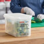 Araven 03028 1/4 Size Translucent Polypropylene Food Pan with Airtight Lid - 6