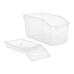 Araven 09308 3.6 Gallon / 57.6 Cup Polypropylene Light-Duty Shelf Ingredient Bin / Dispenser