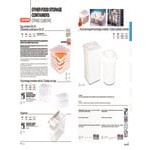 Araven 09308 3.6 Gallon / 57.6 Cup Polypropylene Light-Duty Shelf Ingredient Bin / Dispenser