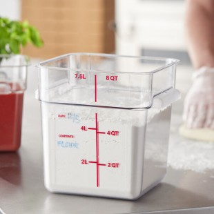 Carlisle 8 Qt. Clear Square Polycarbonate Food Storage Container Carlisle 8 Qt. Clear Square Polycarbonate Food Storage Container