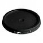 BWAY 5 Gallon Black Round Pail Cover with Tear Skirt and Gasket - 10/Case BWAY 5 Gallon Black Round Pail Cover with Tear Skirt and Gasket - 10/Case