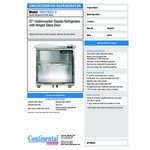 Continental Refrigerator SW27NGD-U 27