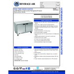 Beverage-Air UCRF48AHC-1-SA-B-104 48