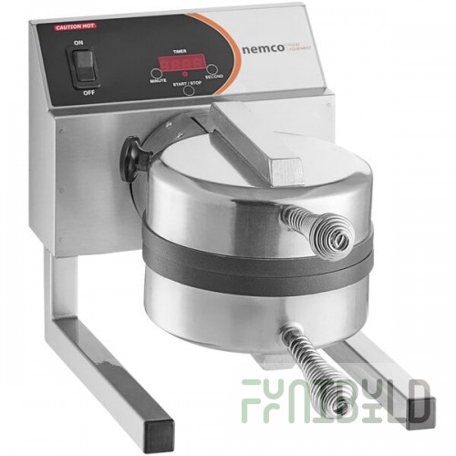 Nemco 7020A-S240 SilverStone Non-Stick Belgian Waffle Maker with Removable Grids - 240V