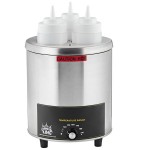 Carnival King Triple 16-24 oz. Sauce / Topping Bottle Warmer with 6 Squeeze Bottles - 550W, 120V Carnival King Triple 16-24 oz. Sauce / Topping Bottle Warmer with 6 Squeeze Bottles - 550W, 120V