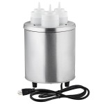 Carnival King Triple 16-24 oz. Sauce / Topping Bottle Warmer with 6 Squeeze Bottles - 550W, 120V Carnival King Triple 16-24 oz. Sauce / Topping Bottle Warmer with 6 Squeeze Bottles - 550W, 120V