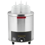Carnival King Triple 16-24 oz. Sauce / Topping Bottle Warmer with 6 Squeeze Bottles - 550W, 120V Carnival King Triple 16-24 oz. Sauce / Topping Bottle Warmer with 6 Squeeze Bottles - 550W, 120V