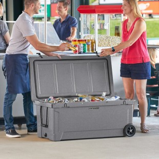 CaterGator CG170PGW Gray 170 Qt. Mobile Rotomolded Outdoor Cooler / Ice Chest CaterGator CG170PGW Gray 170 Qt. Mobile Rotomolded Outdoor Cooler / Ice Chest