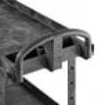 Rubbermaid® FG454600BLA BRUTE Black Large Lipped Two Lipped Shelf Utility Cart with Ergonomic Handle