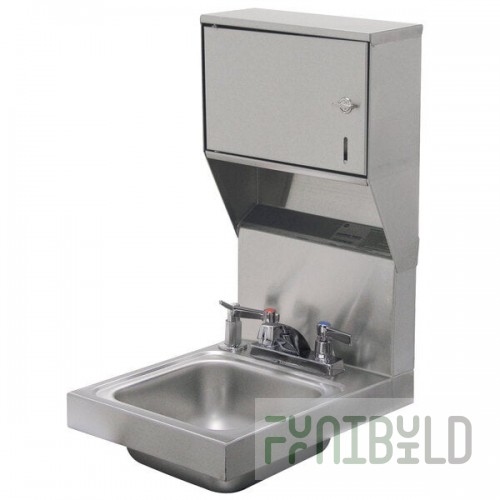 Advance Tabco 7-PS-83 Space Saving Hand Sink with Deck Mount Faucet, Soap, and Paper Towel Dispenser - 12
