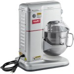 Estella EMIX8G Silver 8 Qt. Programmable Bowl Lift Countertop Mixer with Guard & Standard Accessories - 120V, 4/5 hp Estella EMIX8G Silver 8 Qt. Programmable Bowl Lift Countertop Mixer with Guard & Standard Accessories - 120V, 4/5 hp