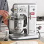 Estella EMIX8G Silver 8 Qt. Programmable Bowl Lift Countertop Mixer with Guard & Standard Accessories - 120V, 4/5 hp Estella EMIX8G Silver 8 Qt. Programmable Bowl Lift Countertop Mixer with Guard & Standard Accessories - 120V, 4/5 hp