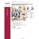 Estella EMIX8G Silver 8 Qt. Programmable Bowl Lift Countertop Mixer with Guard & Standard Accessories - 120V, 4/5 hp Estella EMIX8G Silver 8 Qt. Programmable Bowl Lift Countertop Mixer with Guard & Standard Accessories - 120V, 4/5 hp