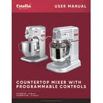 Estella EMIX8G Silver 8 Qt. Programmable Bowl Lift Countertop Mixer with Guard & Standard Accessories - 120V, 4/5 hp Estella EMIX8G Silver 8 Qt. Programmable Bowl Lift Countertop Mixer with Guard & Standard Accessories - 120V, 4/5 hp
