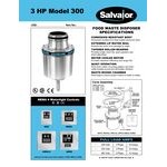 Salvajor 300 Commercial Garbage Disposer - 208V, 3 Phase, 3 hp
