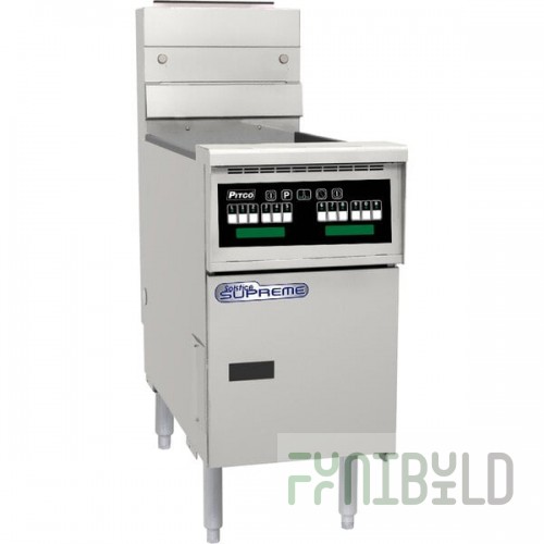 Pitco® SSH60W-C Solofilter Solstice Supreme Liquid Propane 50-60 lb. Floor Fryer with Intellifry Computer Controls - 100,000 BTU