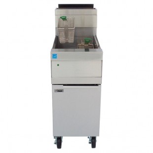 Frymaster HD60G-S Liquid Propane 80 lb. High Efficiency Decathlon Floor Fryer with SMART4U 3000 Controls