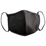 Mercer Culinary M69010BK Black Reusable Non-Woven Polypropylene Anatomical Protective Face Mask - 8 1/2