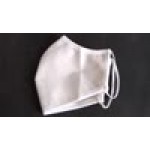 Mercer Culinary M69010BK Black Reusable Non-Woven Polypropylene Anatomical Protective Face Mask - 8 1/2