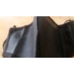 Mercer Culinary M69010BK Black Reusable Non-Woven Polypropylene Anatomical Protective Face Mask - 8 1/2