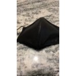 Mercer Culinary M69010BK Black Reusable Non-Woven Polypropylene Anatomical Protective Face Mask - 8 1/2