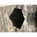 Mercer Culinary M69010BK Black Reusable Non-Woven Polypropylene Anatomical Protective Face Mask - 8 1/2