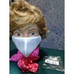 Mercer Culinary M69010BK Black Reusable Non-Woven Polypropylene Anatomical Protective Face Mask - 8 1/2