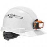 Ergodyne Skullerz 8972 Orange Class C Cap Style Hard Hat with LED Light and 4-Point Ratchet Suspension