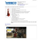 Wesco Industrial Products 1,000 lb. Counter Balance Powered Stacker with 56