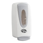 Novo White Manual Foam Hand Soap / Sanitizer Dispenser 33.8 fl. oz. (1000 mL)