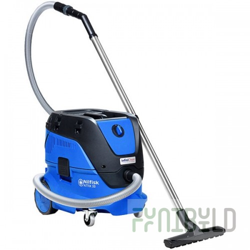 Nilfisk ATTIX 33-21 IC HEPA 8 Gallon Polyethylene Wet / Dry Vacuum with HEPA Filtration, Automatic Tool Start, and Anti-Static Hose - 890W