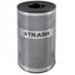 Ex-Cell Kaiser VCT-33 PERF SS Venue Collection 33 Gallon Perforated Stainless Steel Round Trash Can