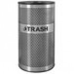 Ex-Cell Kaiser VCT-33 PERF SS Venue Collection 33 Gallon Perforated Stainless Steel Round Trash Can