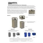 Commercial Zone 733016299 42 Gallon Brown Square Trash Can with Stainless Steel Reed Panels and Ashtray Lid Commercial Zone 733016299 42 Gallon Brown Square Trash Can with Stainless Steel Reed Panels and Ashtray Lid