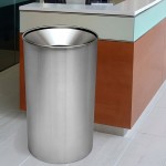 Ex-Cell Kaiser WR-33F S/S Premier Series 33 Gallon Stainless Steel Round Trash Can