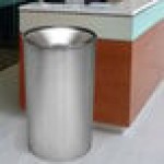 Ex-Cell Kaiser WR-33F S/S Premier Series 33 Gallon Stainless Steel Round Trash Can