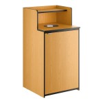 Lancaster Table & Seating Waste 32 Gallon Natural Waste Receptacle Enclosure with Drop Hole and Tray Shelf Lancaster Table & Seating Waste 32 Gallon Natural Waste Receptacle Enclosure with Drop Hole and Tray Shelf