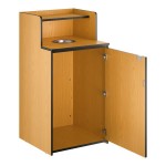 Lancaster Table & Seating Waste 32 Gallon Natural Waste Receptacle Enclosure with Drop Hole and Tray Shelf Lancaster Table & Seating Waste 32 Gallon Natural Waste Receptacle Enclosure with Drop Hole and Tray Shelf