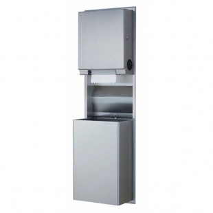 Bobrick B-3961 ClassicSeries Recessed Convertible Rectangular Paper Towel Dispenser / Trash Can Bobrick B-3961 ClassicSeries Recessed Convertible Rectangular Paper Towel Dispenser / Trash Can