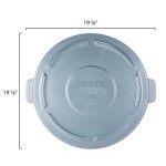 Rubbermaid® FG261960GRAY BRUTE 20 Gallon Gray Round Trash Can Lid